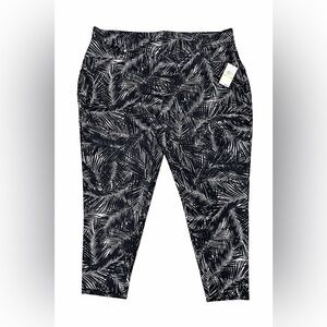 NWT - MICHAEL Michael Kors - Palm Print Pants in Midnight Blue